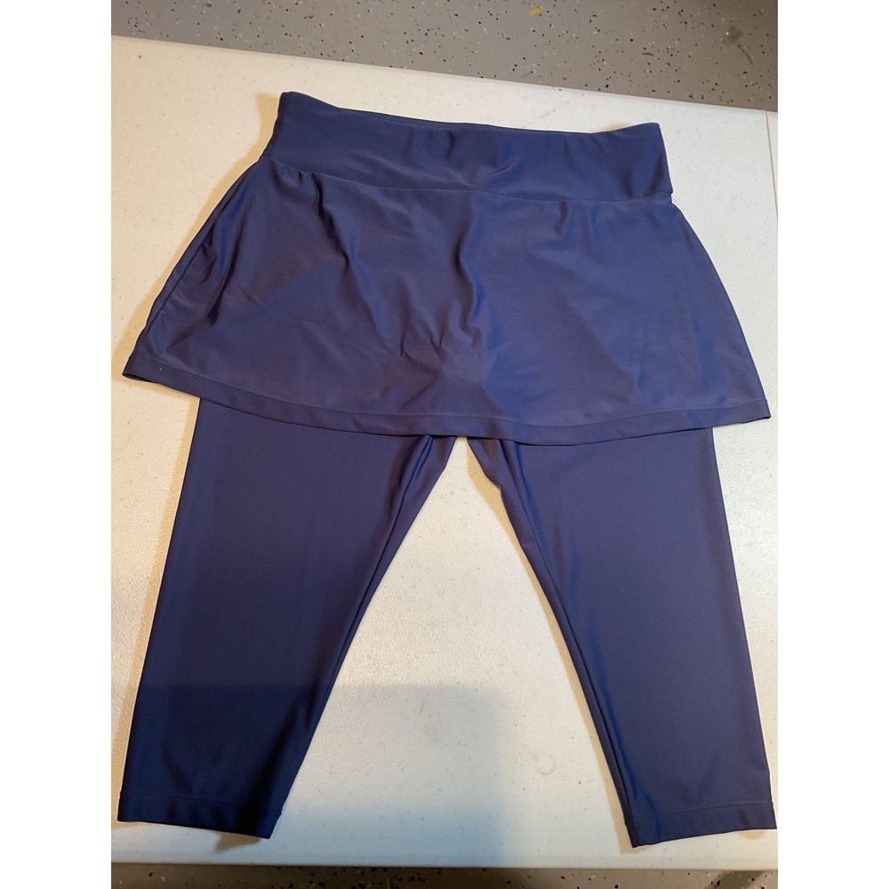 Ella Mae Skapris‎ Lot 2 Womens Large 14 Skirted Leggings Navy Black Activewear